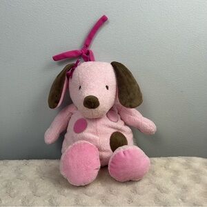 Just One You by Carter's Pink Puppy Dog Plush Stuffed Animal Brown Spot Music